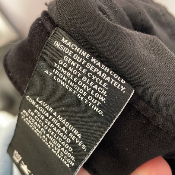 Well Worn Black Velvet Straight Leg High Rise Pants size 14/34 - Picture 7 of 13